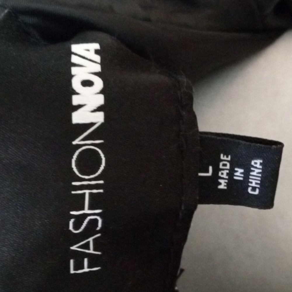 Fashion Nova Black Leather Moto Jacket & Shorts - Picture 4 of 15